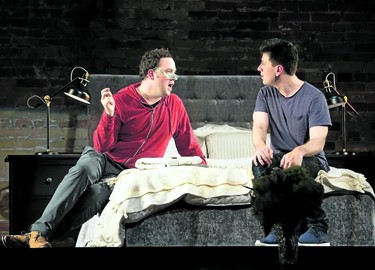 Gregory Prest and Paolo Santalucia star in Soulpepper Theatre’s production of Bed and Breakfast by playwright Mark Crawford, on stage until Sept. 2 in Toronto.  Photo: Cylla von Tiedemann.