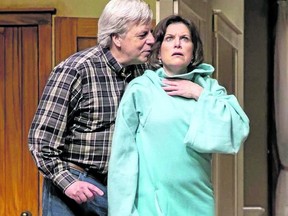 Terry Barna and Gabrielle Jones star in The Birds & The Bees, playing until Sept. 1 at Huron Country Playhouse II, RR 1, 70689 B Line, Grand Bend. For tickets and show times visit www.draytonentertainment.com or call 519-238-6000. (Liisa Steinwedel photo)