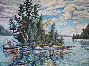 Loon Lake  near Algonquin Park is one of the paintings by London artist Doug Hohnstein featured in the exhibition Hand of Nature at ArtWithPanache until Aug. 31.