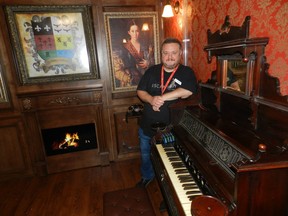 Andrew Channer, manager of Escapology, shows off the the Mansion Murder room , one of five themed escape rooms in the new venue at Oxford and Adelaide streets. (Hank Daniszewski, The London Free Press)