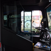This Vancouver Sun photo shows the kind of driver-protection barrier installed last year in that city’s buses. It’s unclear what the ones being tested in London will look like.