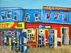 Don Earle's Dundas and Adelaide painting is part of the Shady Artists new exhibition opening at TAP Centre for Creativity Tuesday and continuing until Sept. 15 in support of My Sisters' Place.