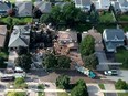 A photo taken with a drone of the Kitchener house explosion on aug. 22, 2018. (Handout: Chris Imperatore)