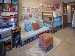 This dorm room was entered in a U.S. annual best room contest. (Photo by Joel Ninmann/UW-Madison University Housing via AP)