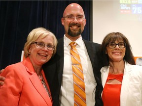 Peggy Sattler, Terence Kernahan and Teresa Armstrong (Free Press file photo)