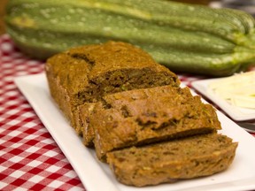 Zucchini loaf  is one way to use up the abundance of zucchini all the rain has helped produce.  Mike Hensen/The London Free Press