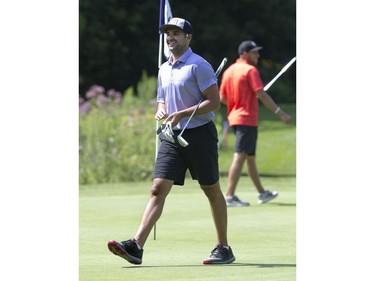 Toronto Maple Leafs forward Nazem Kadri participates in the Nazem Kadri Charity Golf Classic  at Sunningdale Golf and Country Club in London on Thursday. This year's tournament raised money for the Canadian Mental Health Association. 
(Derek Ruttan/The London Free Press)