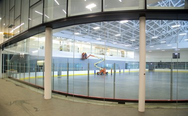 The new Bostwick Community Centre, YMCA and Westmount Library on Southdale Road just west of Wonderland  Road in London includes two ice pads. (Mike Hensen/The London Free Press)