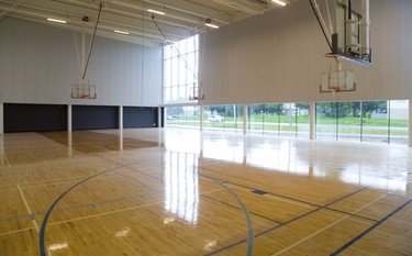 The new Bostwick Community Centre, YMCA and Westmount Library on Southdale Road just west of Wonderland Road in London should start to open in September. (Mike Hensen/The London Free Press)