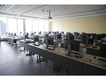 Technology dominates this classroom at Fanshawe College's new downtown campus in the former Kingsmill's department store. Derek Ruttan/The London Free Press