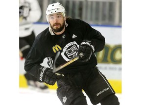 Drew Doughty of the LA Kings was one of many NHLers skating at Budweiser Gardens in London on Tuesday. (Mike Hensen/The London Free Press)