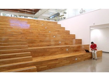 This stairway will double as a student gathering place in the renovated building. (MIKE HENSEN, The London Free Press)
