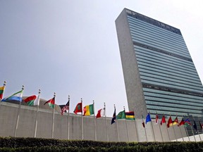 The General Assembly building at the United Nations headquarters in New York  (THE CANADIAN PRESS/AP)