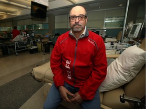 Steve Raizen, territory manager for Canadian Blood Services in Winnipeg, at its donation centre on William Avenue on Monday.