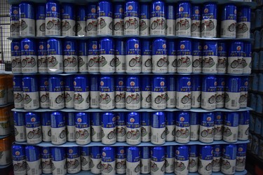 Cans of New Belgium Brewing Co.'s iconic brand Fat Wire Belgian ale are ready for distribution.

BARBARA TAYLOR/THE LONDON FREE PRESS