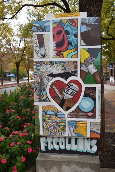 Downtown Fort Collins boasts an impressive array of street art amid beautiful blooming plants.

BARBARA TAYLOR/THE LONDON FREE PRESS