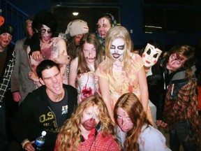 A creepy cast of characters welcomes visitors to Screampark.