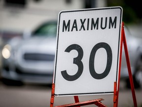 Calgary city council will debate a notice of motion seeking to lower the speed limit on neighbourhood streets to 30 km/h.