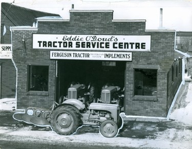 Eddie O'Doud's Tractor Service Centre, no location give, 1949. (London Free Press files)