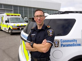 Dustin Carter, the superintendent of community paramedicine for the Middlesex-London Paramedic Service has done a study on lift-assists for the elderly in London. Mike Hensen/The London Free Press