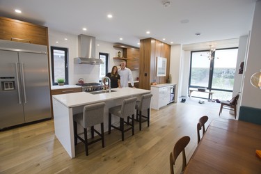 Heather and Andrew Cammaert wanted a minimalist look that was energy efficient when they renovated their home at 134 Ridout St., part of the London Home Builders’ Association Parade of Renovations. Derek Ruttan/The London Free Press