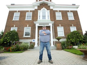 Brian Derbyshire, in front of Strathroy City Hall is running for mayor of Strathroy-Caradoc. Photo shot on Thursday September 27, 2018. (Derek Ruttan/The London Free Press)
