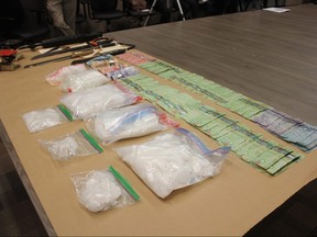 St. Thomas police seized a record-breaking amount of drugs in a project of its street crimes unit. (LAURA BROADLEY, Times-Journal)