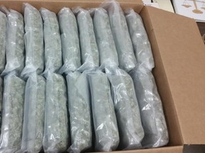 Some of the roughly 750 kg of marijuana seized at the U.S.-Canada border in Sarnia since Aug. 28. (Submitted Photo)