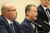 Woodstock mayoral candidates Shawn Shapton and incumbent Trevor Birtch, right. (Chris Funston/Woodstock Sentinel-Review)