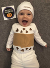 Little Callie is dressed up as a cannoli for a delicious Halloween debut.