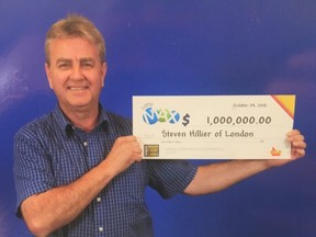 Ward 14 councillor-elect Steve Hillier won $1 million in a Lotto Max free play on Sunday night. (Submitted)