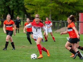 Fanshawe’s Jade Kovacevic was named OCAA player of the year for her 30-goal season.