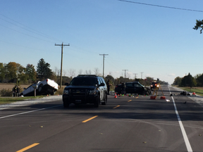 One person was killed in a Thursday morning in Lambton County (Louis Pin/Sarnia Observer)