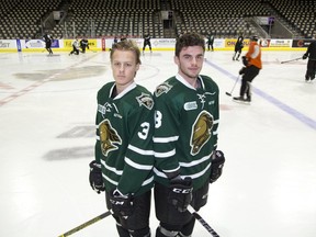 Adam Boqvist (left) and Liam Foudy will play for the London Knights. Derek Ruttan/The London Free Press/Postmedia Network