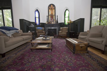 Steve and Cheryl Ward's living room  in Shedden. (Derek Ruttan/The London Free Press)