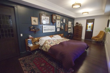 The spacious master bedroom is located downstairs. (Derek Ruttan/The London Free Press)