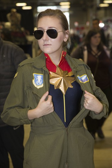 Erica Sixt was spotted dressed as Carol Danvers/Ms. Marvel from the Marvel comic book universe at London Comic Con. Derek Ruttan/The London Free Press/Postmedia Network