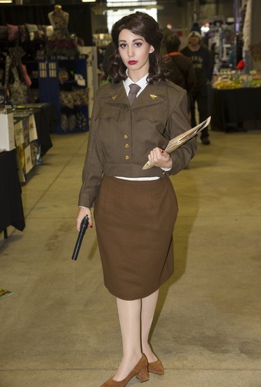 Ariana Marques  was spotted dressed as Peggy Carter from the Marvel comic book universe at London Comic Con. Derek Ruttan/The London Free Press/Postmedia Network