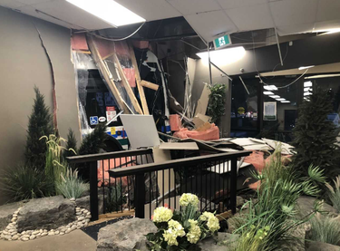 The interior of an Oxford Street veterinary clinic was badly damaged after a London Transit bus crashed into it. Photo taken Wednesday Oct. 31, 2018. (Jonathan Juha, The London Free Press)