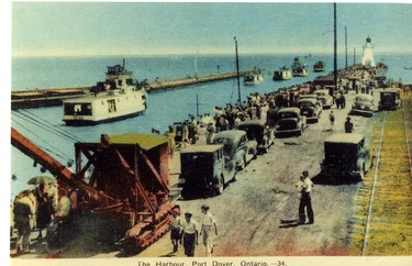 The Harbour, Port Dover, historic postcard. (London Free Press files)