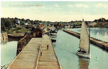 The Harbor, Port Dover, historic postcard. (London Free Press files)
