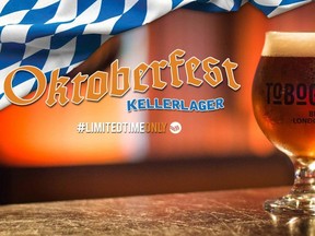Toboggan’s Oktoberfest Kellerlager utilizes three malts from Germany