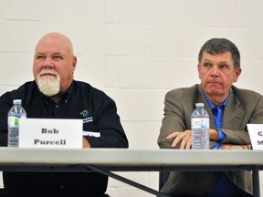 Dutton Dunwich mayoral candidates Bob Purcell and Cameron McWilliam. (Tom Morrison/Postmedia Network)