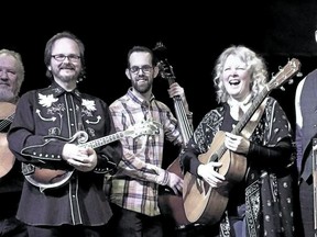 The Sandplains Pickers, including from left Ian Bell, Darrin Schott, Matt Rait, Alison Schott and North American fiddle champ Shane Cook perform at The Cuckoo’s Nest Folk Club at Chaucer’s Pub, 122 Carling St., Sunday at 7:30 p.m. Tickets are $20 in advance, $25 at the door available at Centennial Hall box office, 550 Wellington St., Long & McQuade, 725 Fanshawe Park Rd. West, The Village Idiot  in Wortley Village and Chaucer’s/Marienbad Restaurant.