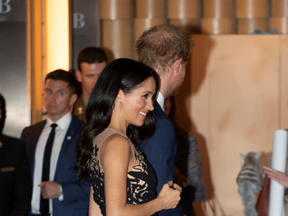 Birds inspired the Oscar de la Renta ball gown that Meghan Markle, the Duchess of Sussex, wore at an Australian gala last month. (Getty Images)