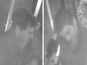 Police released these surveillance images of a suspect in a reported sexual assault aboard a London Transit Commission bus on Nov. 23. (Police supplied photo)