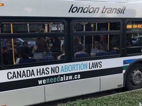 Ads were yanked from the side of London buses Advertising Standards Canada ruled they were misleading. (Twitter photo)
