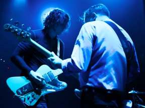 Jack White jams with bassist Dominic Davis at Rogers Place  in Edmonton on Nov. 2. (SUPPLIED)