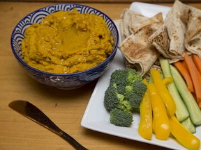 Carrot hummus. (Derek Ruttan/The London Free Press)