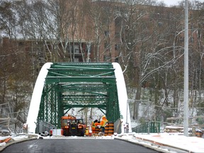 Work continued recently on London's Blackfriars Bridge, which is projected to open on Dec. 1 to automobile traffic in London, Ont. Photograph taken on Friday November 16, 2018.  Mike Hensen/The London Free Press/Postmedia Network